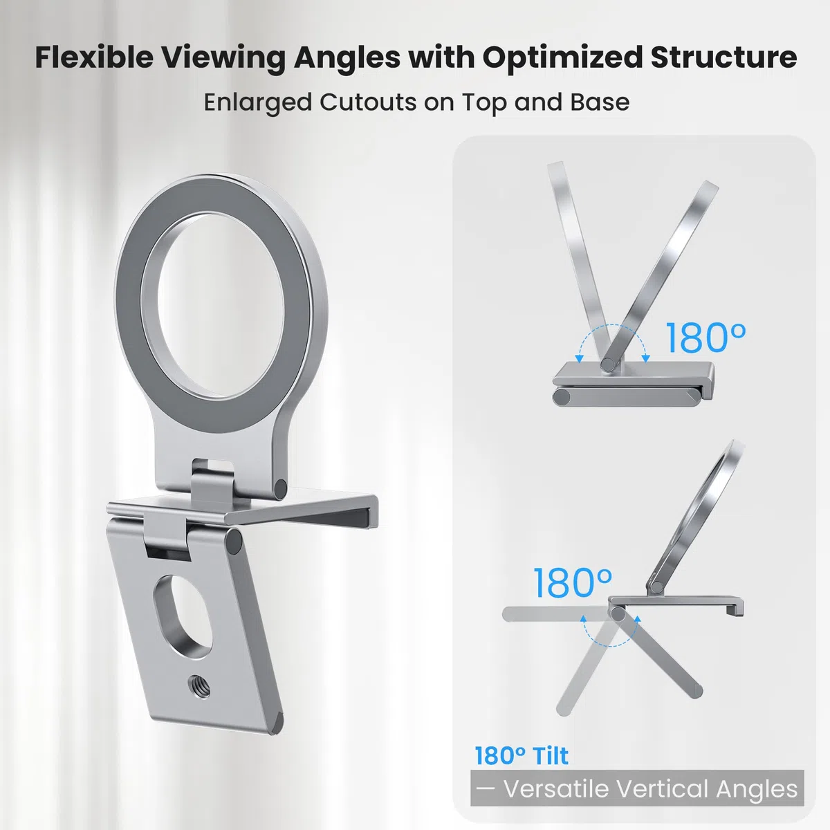 Itramax Continuity Camera Mount,Supporto Magnetico per Telefono Portatile per Webcam per iPhone 17 Air 16 15 14 13 12,Custodia Mag-Safe,iMac&Macbook MacOS 13 Ventura,FaceTime,Regolabile Alluminio