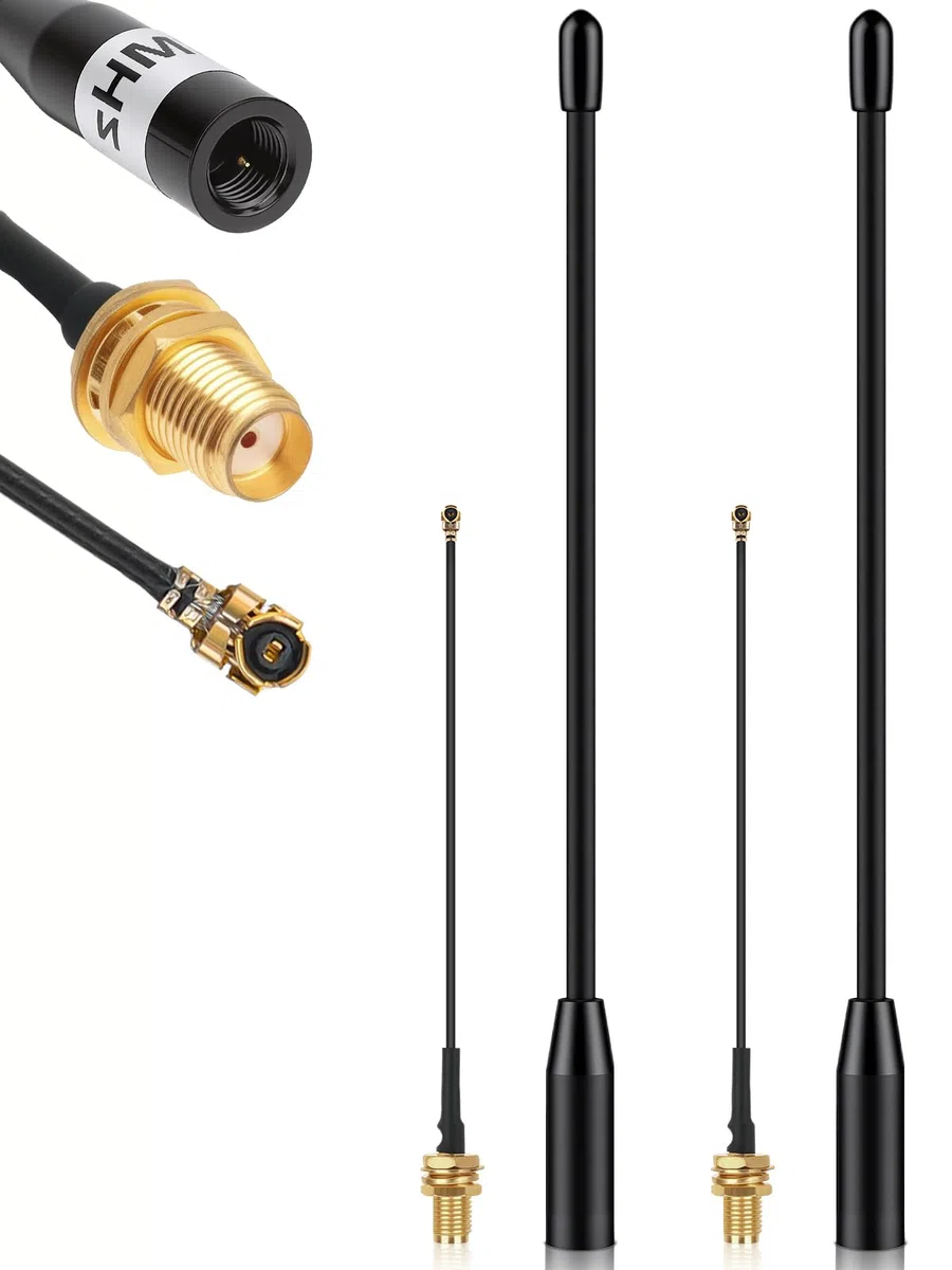 Confezione da 2 antenne 868 MHz, guaina da 10 dBi per antenna Mesh tastic LoRa Long Range Soft Whip, 17 cm, connettore Omni SMA nero