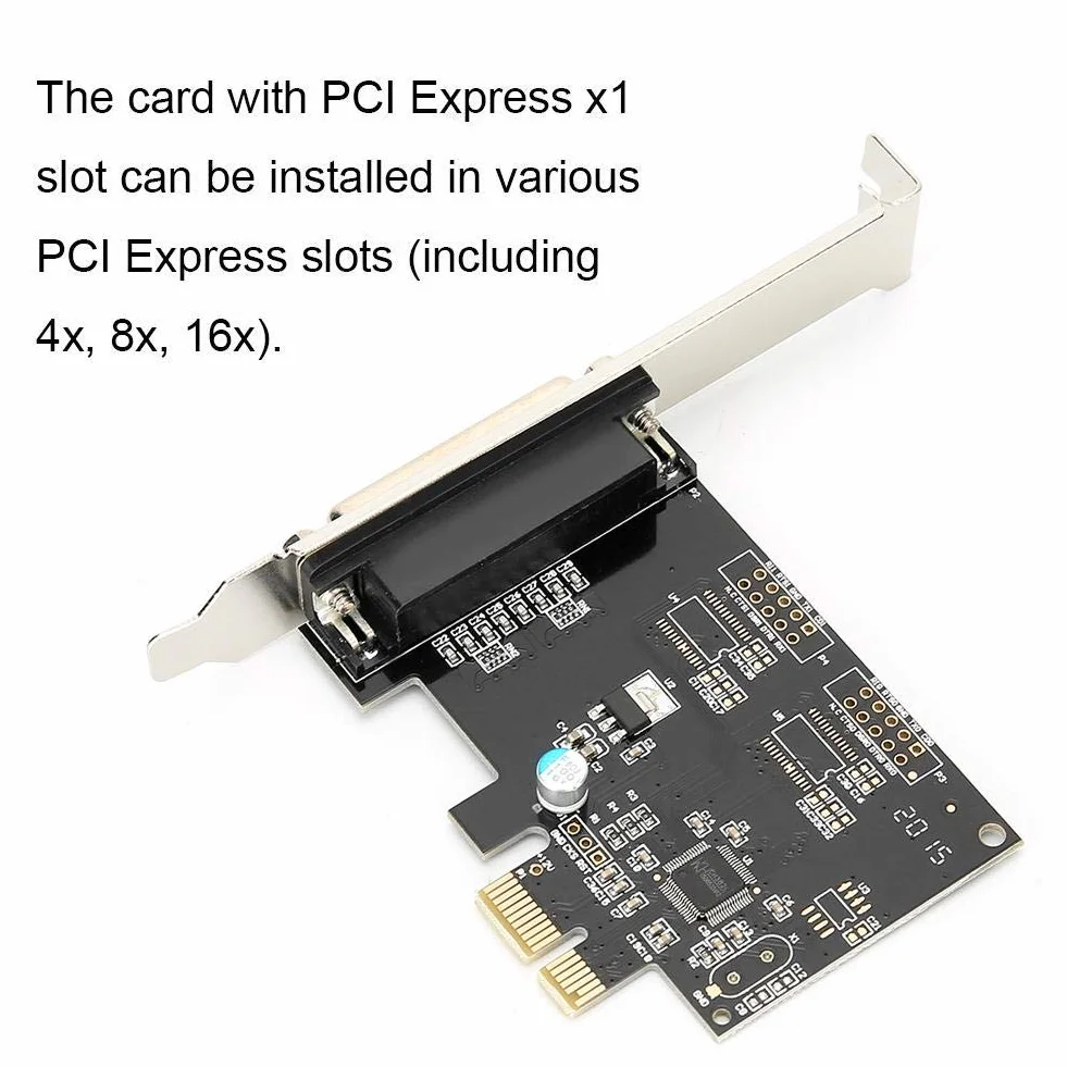 Scheda parallela PCI Express, scheda da PCIE a porta parallela Porta di stampa LPT PCI-E Adattatore per scheda stampante LPT DB25