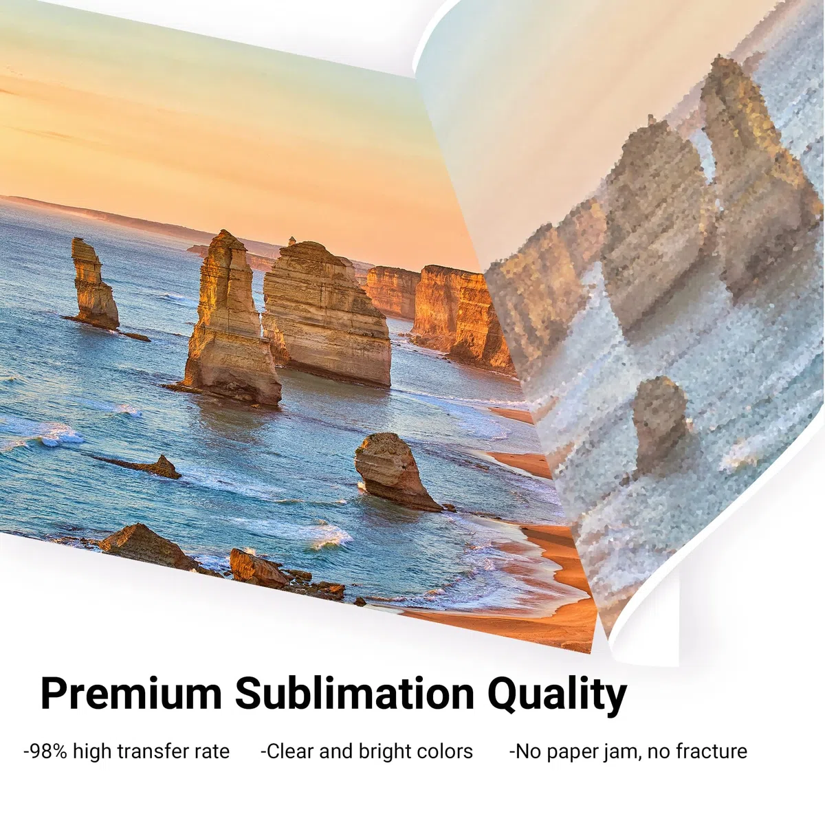 akaca Inchiostro Sublimazione 560ML Set con 100 fogli sublimazione A4, 210 x 297 mm, 125 g/m², Compatibili con Epson EcoTank Supertank Stampante ET-2720 ET-2760 ET-2800 WF7710 ET-2850