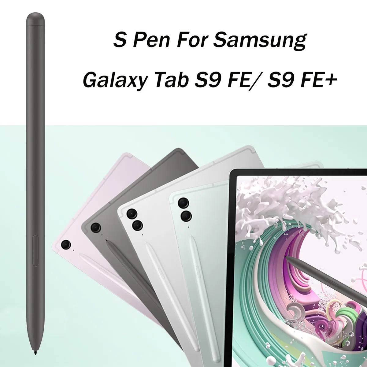 Sostituzione penna PeiDog Galaxy Tab S9 FE S (EJ-PX510) per Samsung Galaxy Tab S9 FE/ S9 FE+/S9 FE Plus + SM-X510, SM-X516B, SM-X610, SM-X616B Penna stilo con punte/punte gratuite (Grigio)