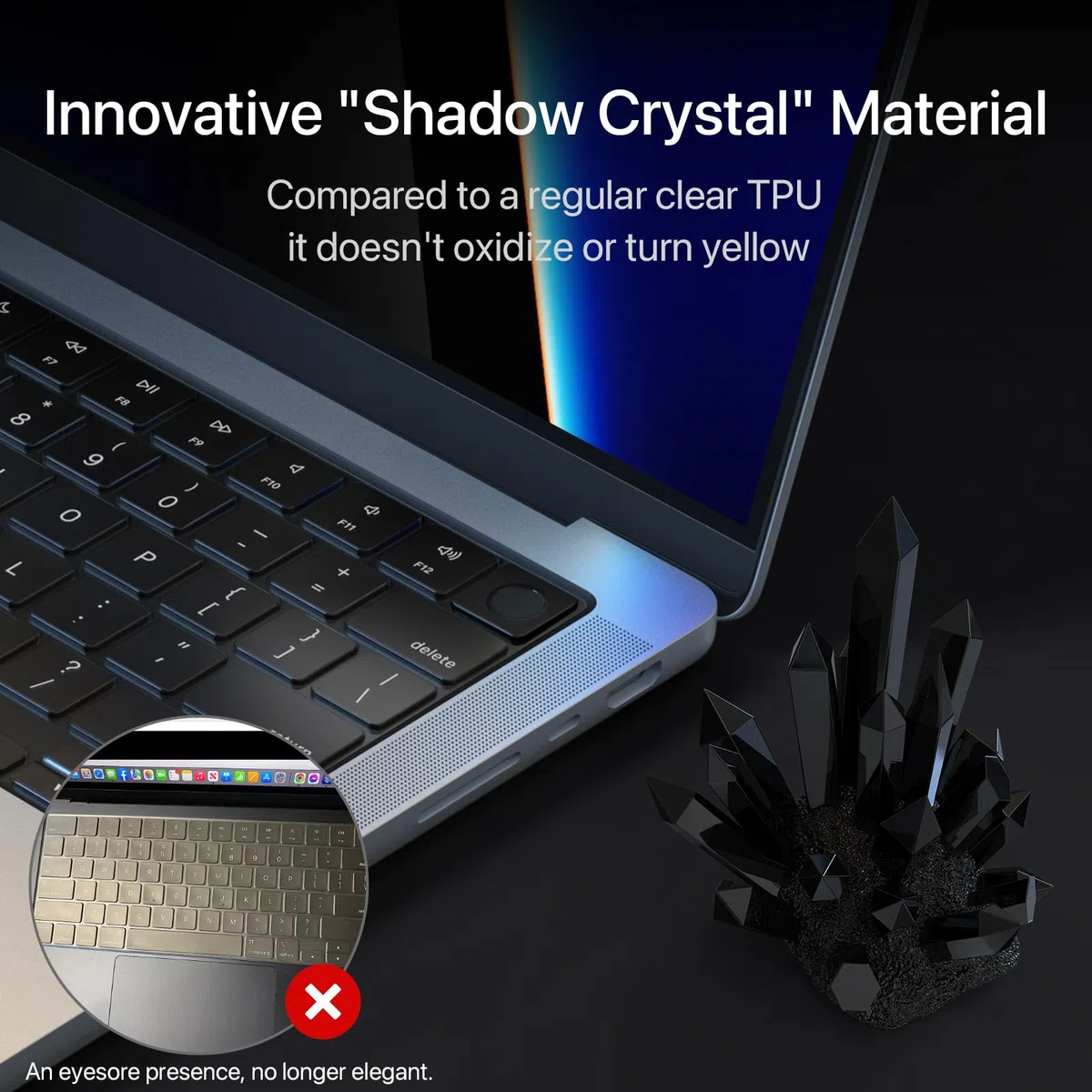 Protezione per tastiera ultra sottile di alta qualità, compatibile con MacBook Air 13/15 M5/M4/M3/M2/M1 Pro/Max MacBook Pro 14/16, M4/M3/M2 MacBook Air 13/15, layout USA, Surround Touch ID