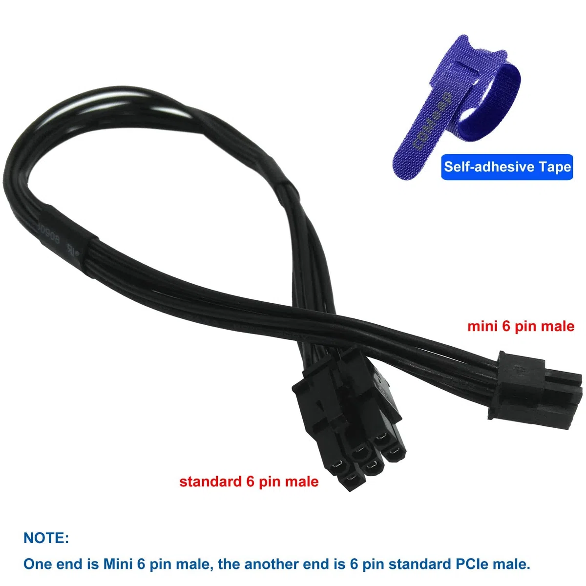 COMeap Mini 6 pin per 6 pin PCI Express Scheda video Adattatore di alimentazione Cavo per Mac Pro G5 14 pollici (35 cm) (confezione da 2)