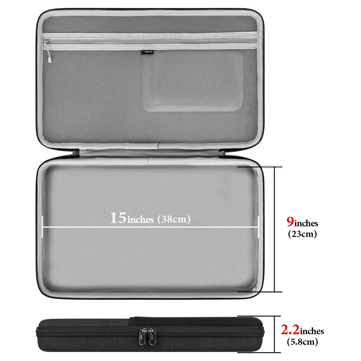 GEEKRIA Custodia da viaggio rigida per tastiera, compatibile con Logitech Wave Keys MK670 Combo/Tastiera ergonomica wireless Wave Keys (grigio scuro)