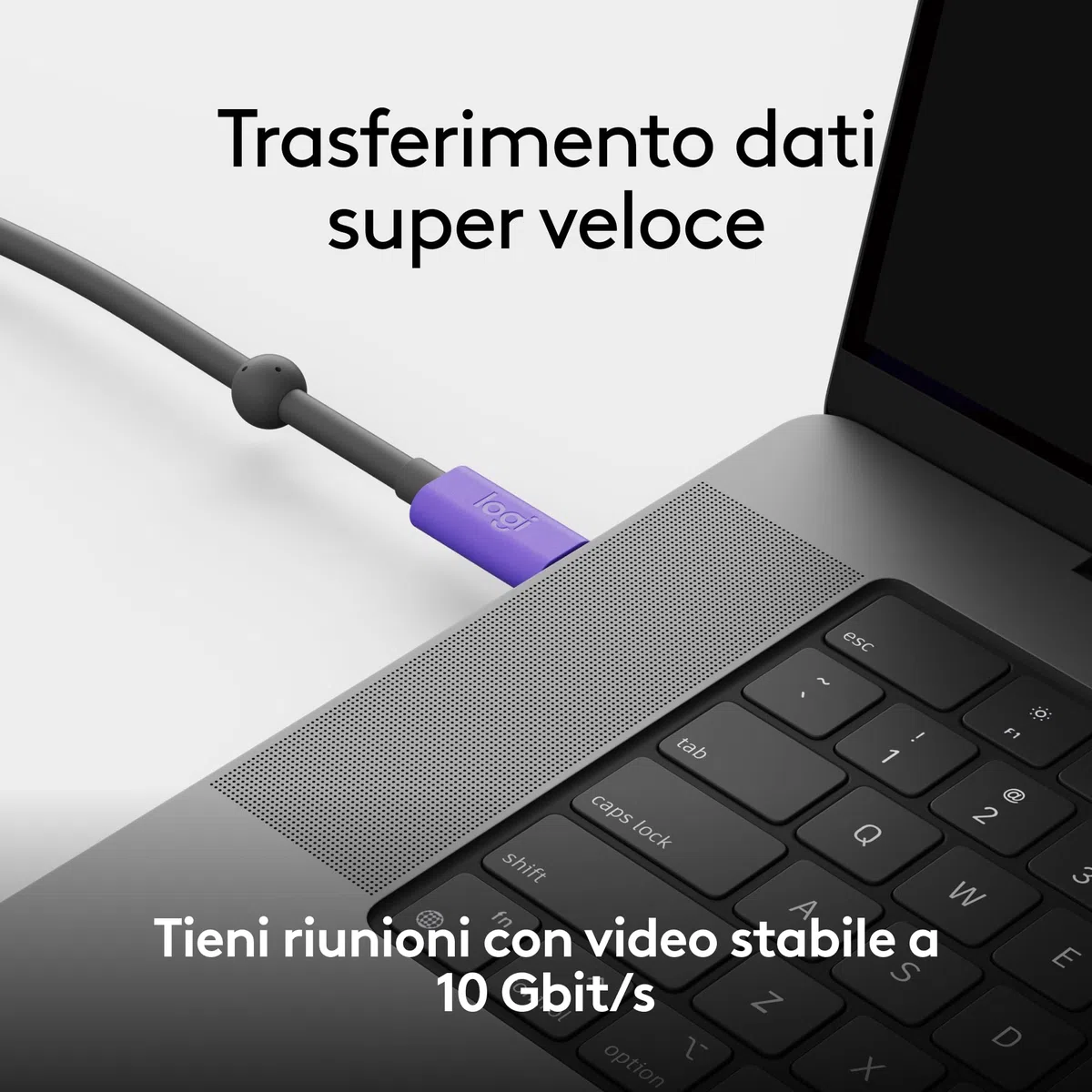 Logitech Cavo USB Active | Connessione BYOD a cavo singolo con MeetUp 2 | Accessorio videoconferenze per sale piccole - Grafite