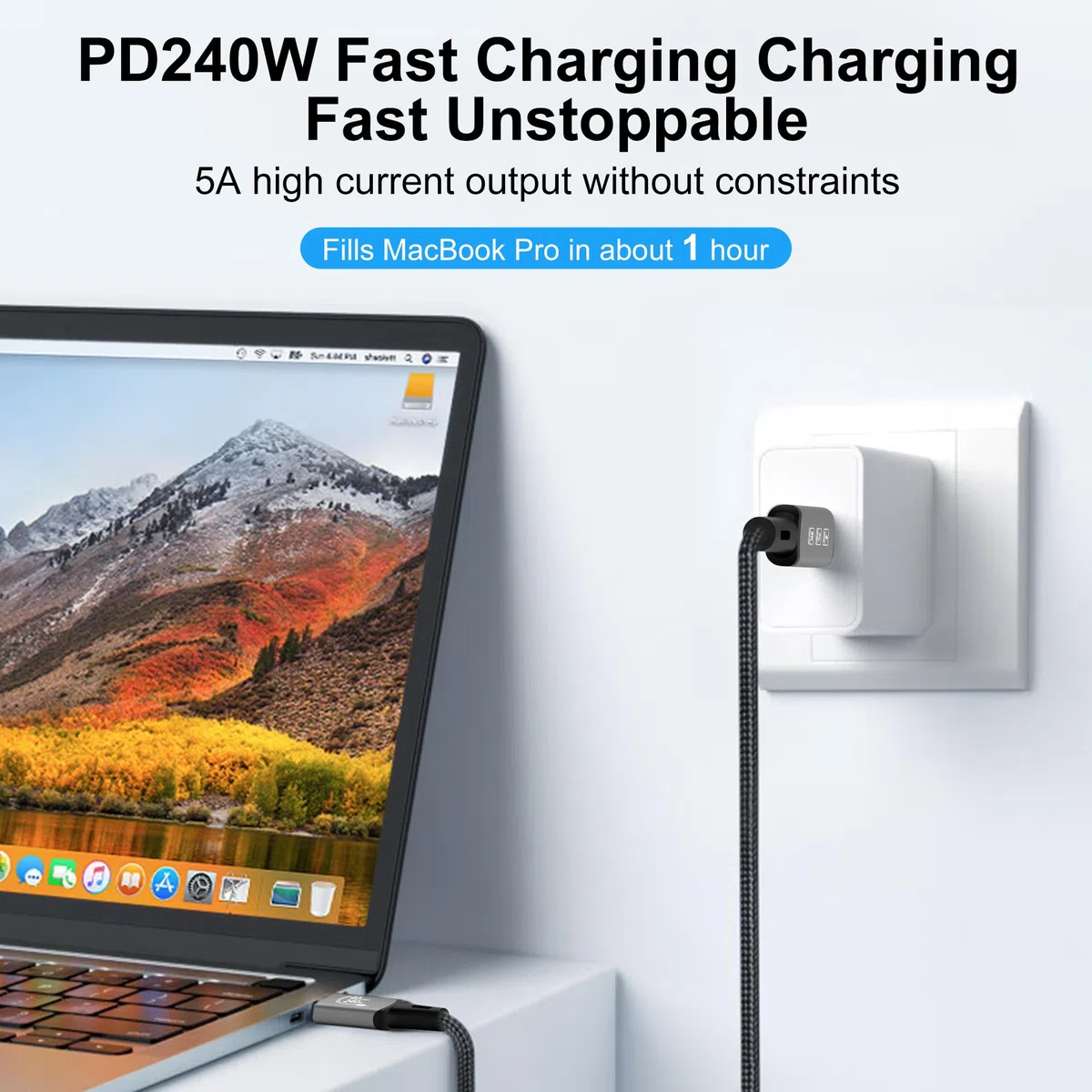 Cavo USB 4, con cavo Thunderbolt 4, cavo di ricarica da 240 W, cavo dati da 40 Gbps, 8 K a 60 Hz, 4 K120 Hz, HDR, PD3.1, USB C a USB C, per hub, dock MacBook, M1 M2, M3, Mac Studio SSD, laptop