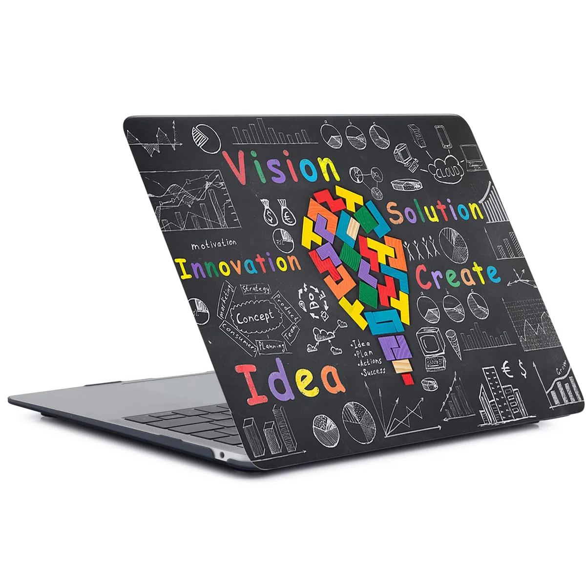 Custodia Rigida Compatibile con Nuovo Macbook Air 13 pollici 2020 2019 2018 con display Retina e Touch ID A1932 A2179 A2337 M1, Caso Duro Protettivo in Plastica & Copritastiera, Motivo creativo
