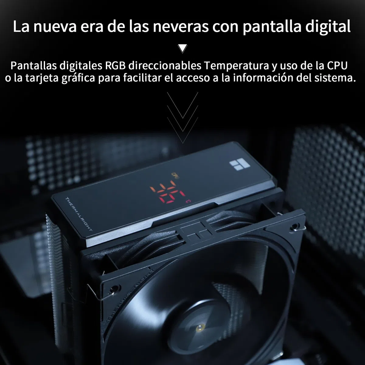 Thermalright Assassin X 120R - Refrigeratore digitale per CPU, schermo digitale, TL-P12 PWM Quiet Fan CPU, supporto AM4/AM5, Intel LGA1851/1700/1150/1151/1200