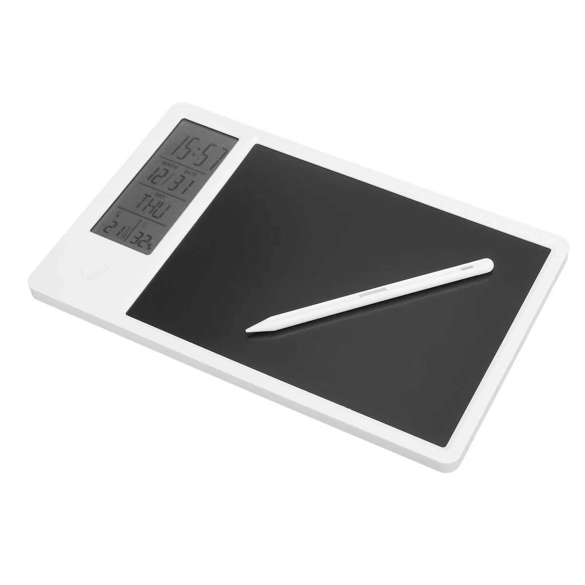 Tavoletta da scrittura LCD con stilo, calendario elettronico da tavolo Lavagna per scrittura a mano LCD Type-C Blocco note con display digitale ricaricabile con funzione di allarme, per scuole, uffici