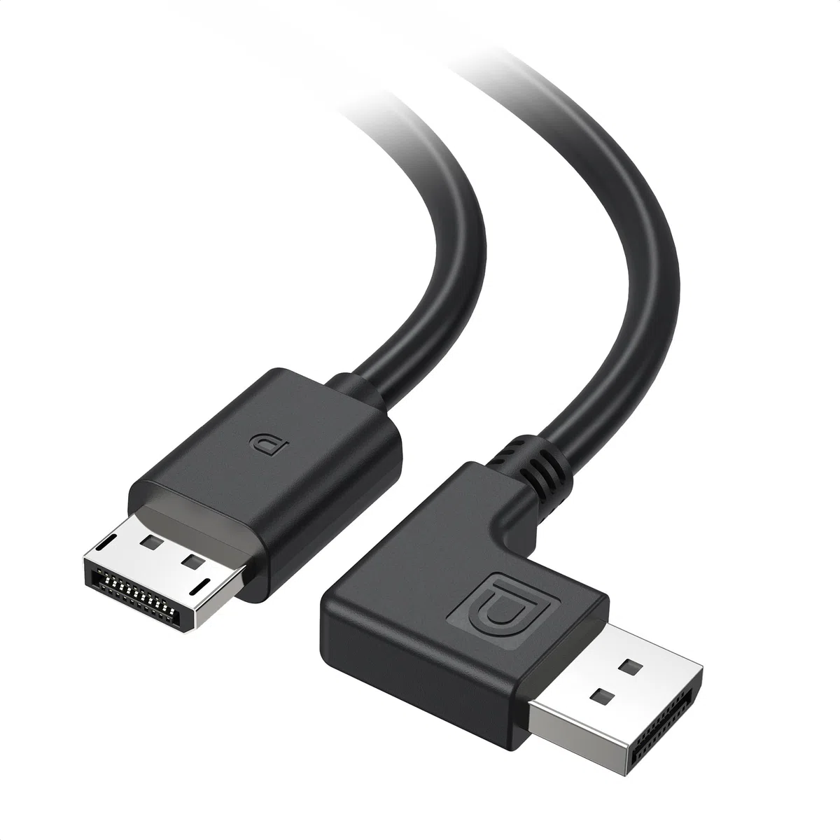 Cable Matters [certificato VESA] Cavo DisplayPort 1.4 ad angolo retto - 1,8 m, supporto 8K 60Hz, 4K 240Hz (cavo DisplayPort 1.4 ad angolo retto) con FreeSync, G-SYNC e HDR per monitor da gioco, PC
