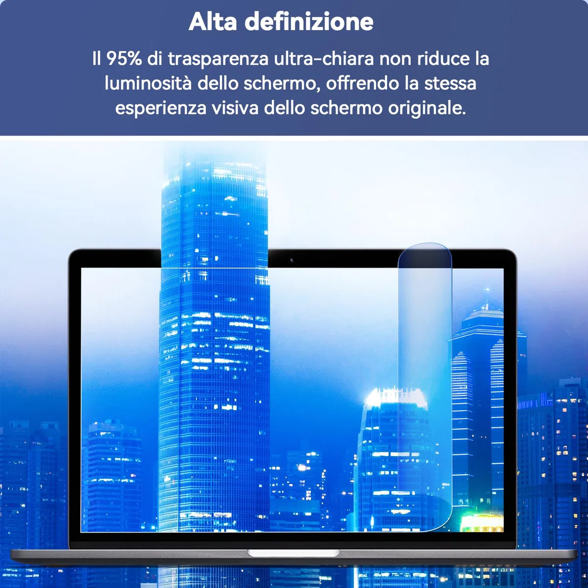 Pellicola Schermo 16 Pollici 16:10 Filtro Anti Luce Blu per PC HP Dell Acer Lenovo Thinkpad ASUS Protezione Occhi