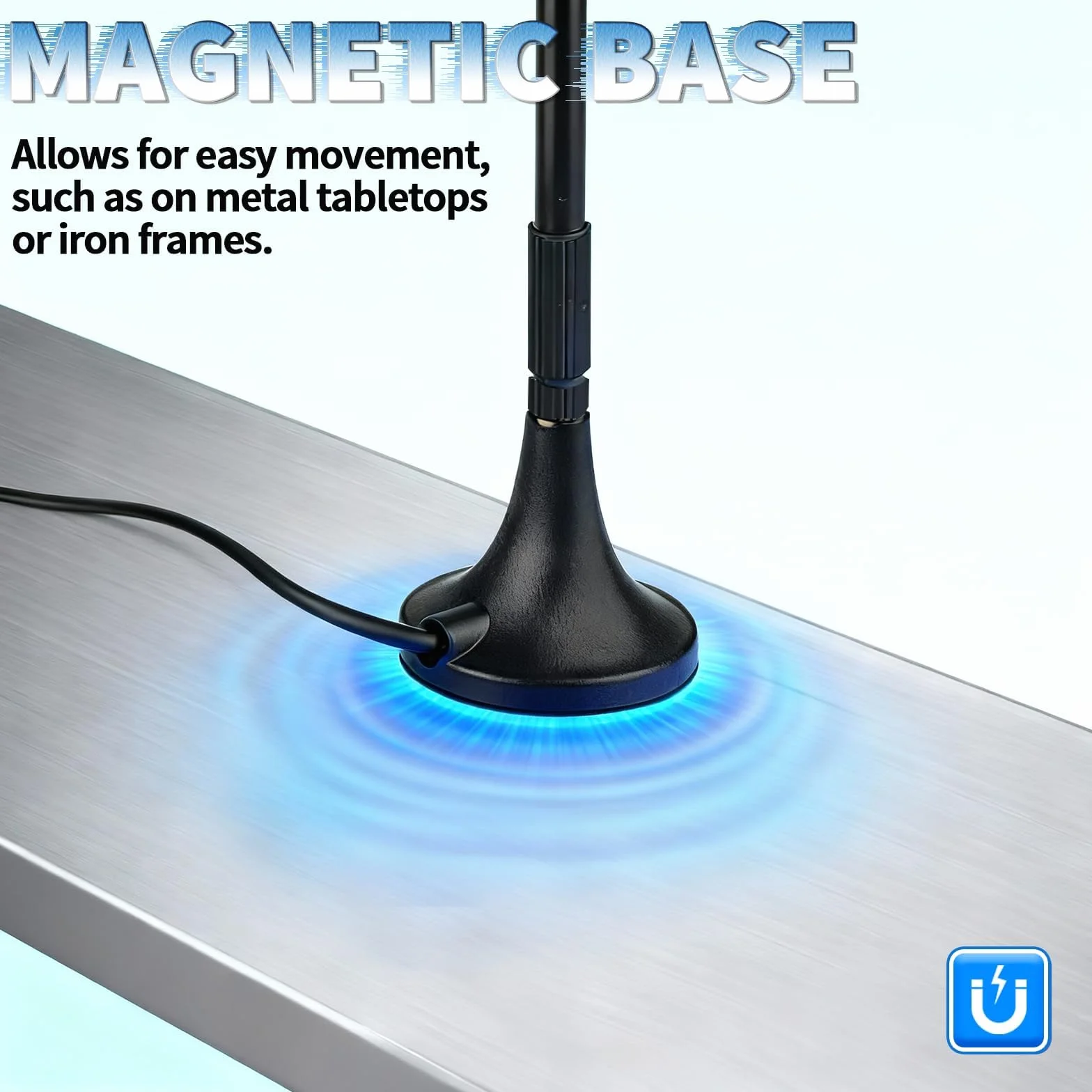 Bingfu Antenna 4G LTE Interni SMA Maschio 7dBi MIMO Esterna Base Magnetica (2 Pacchi) para Tim Iliad Vodafone WindTre 4G LTE Cellular Router Modem Gateway Hotspot