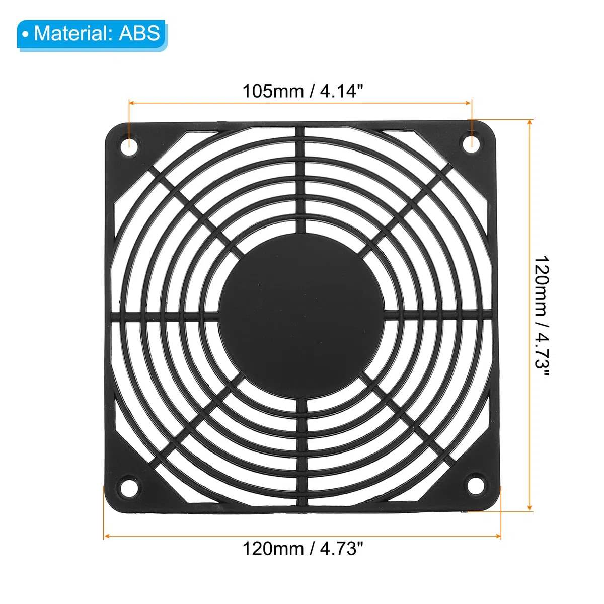 PATIKIL 120mm Ventola Filtro, 8pz ABS Plastica Ventilatore Griglia Protezione Protezione per Ventola Protezione Copertina Fai-da-Te, Nera